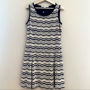 Studio M Black and Cream Lace Overlay Dress